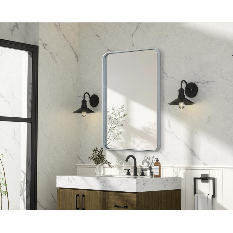 Miroir Erath, Argent argent, 36 po x 24 po
