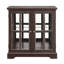 Armoire antique en verre cerise avec tablettes réglables, design élégant pour la maison et la salle à manger, lumières DEL rétro