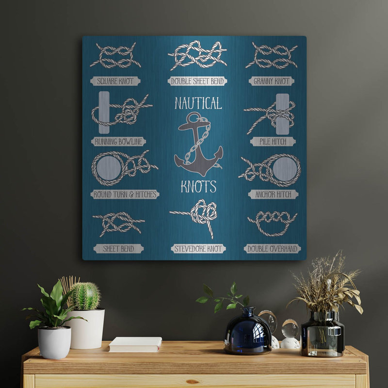 «Nautical Knots», art mural en métal, H 24 po x l 24 po