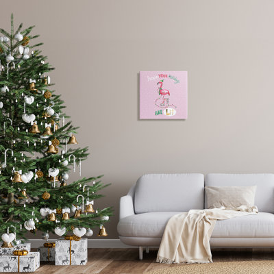 " Lit Holidays Sassy Festive Flamingo Pink Polka Dots " by Sharon Lee