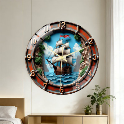 Horloge murale en verre 16 po