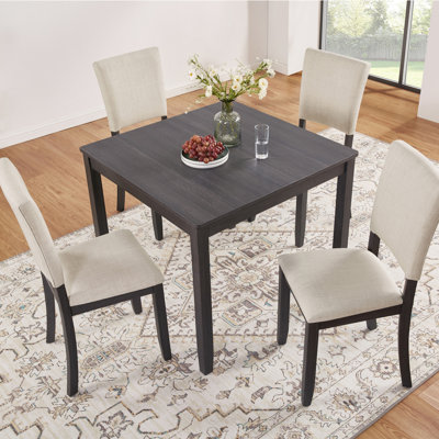 Ensemble de table à manger moderne en bois 5 pièces pour la cuisine et la salle à manger