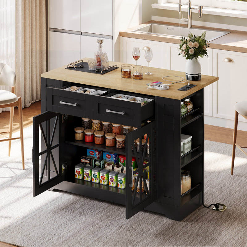 Kitchen Island, Black