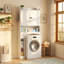 Armoire de rangement autoportante au-dessus de la toilette avec portes et tablettes latérales H 70 po Corneliea-120149672