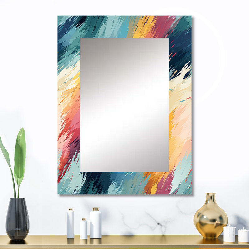 Contemporary Artistry Chevron Pattern - Abstract Unique Wall Mirror, Abstract Mirror, Printed Metal Art, 32" x 24"