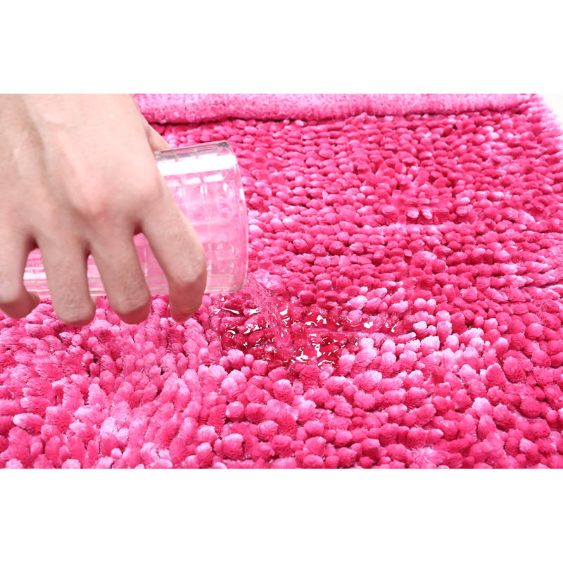 Tapis pour salle de bain Lanarose, Rose vif