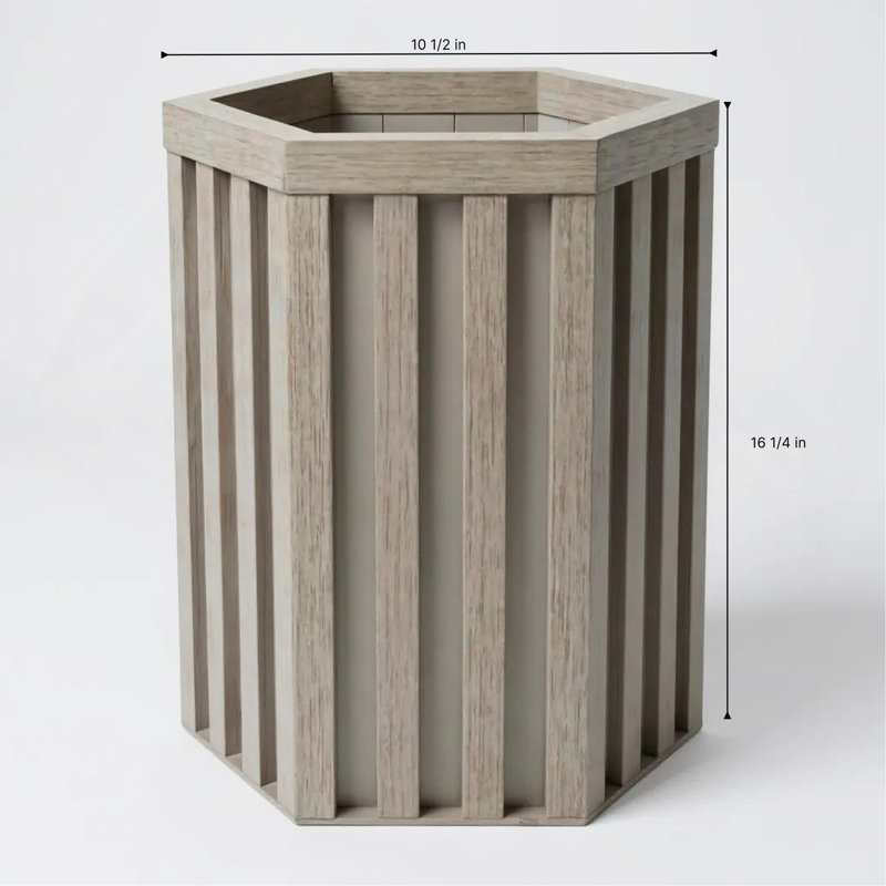 Hexagon Column Planter SM, Brown Gray