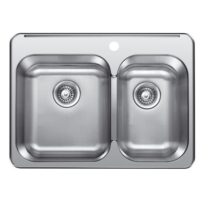 28'' L Double Bowl Stainless Steel Kitchen Sink