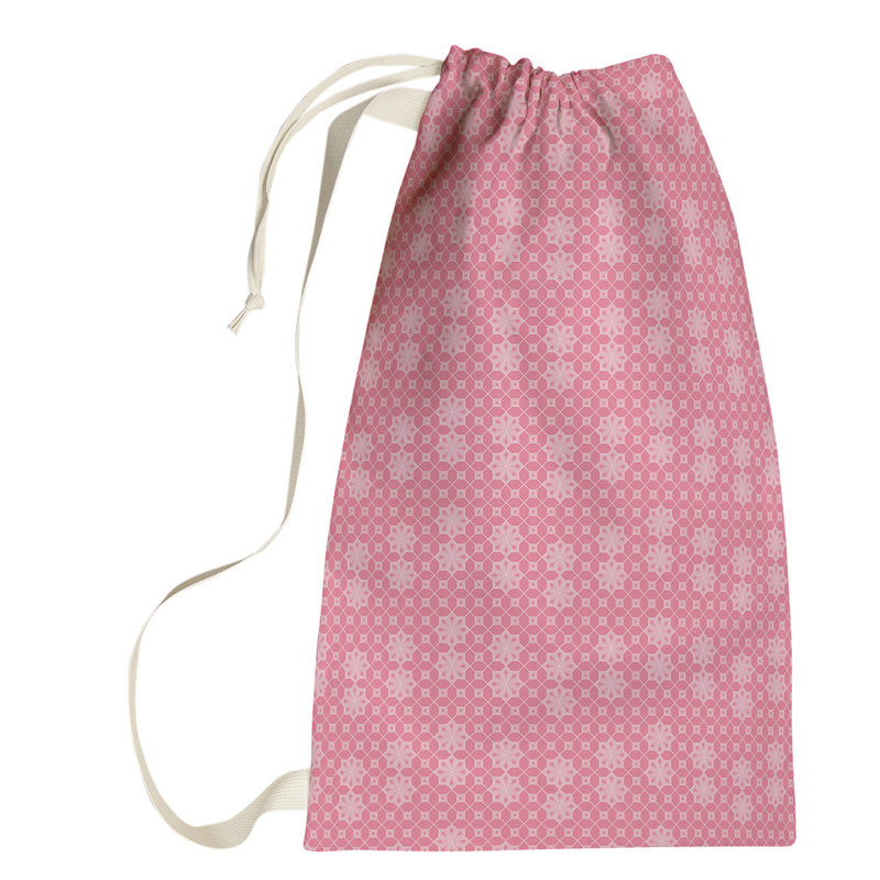 Sac à linge en treillis, Grand (H 76,5 po x l 29,5 po x 1,5 po), Rose