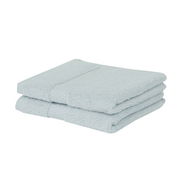 Ensemble de débarbouillettes 100% coton Splash, débarbouillettes et débarbouillettes en coton doux absorbant 550 g / m² pour salle de bain, spa et usage quotidien, certifié OEKO-TEX, paquet de 2, bleu