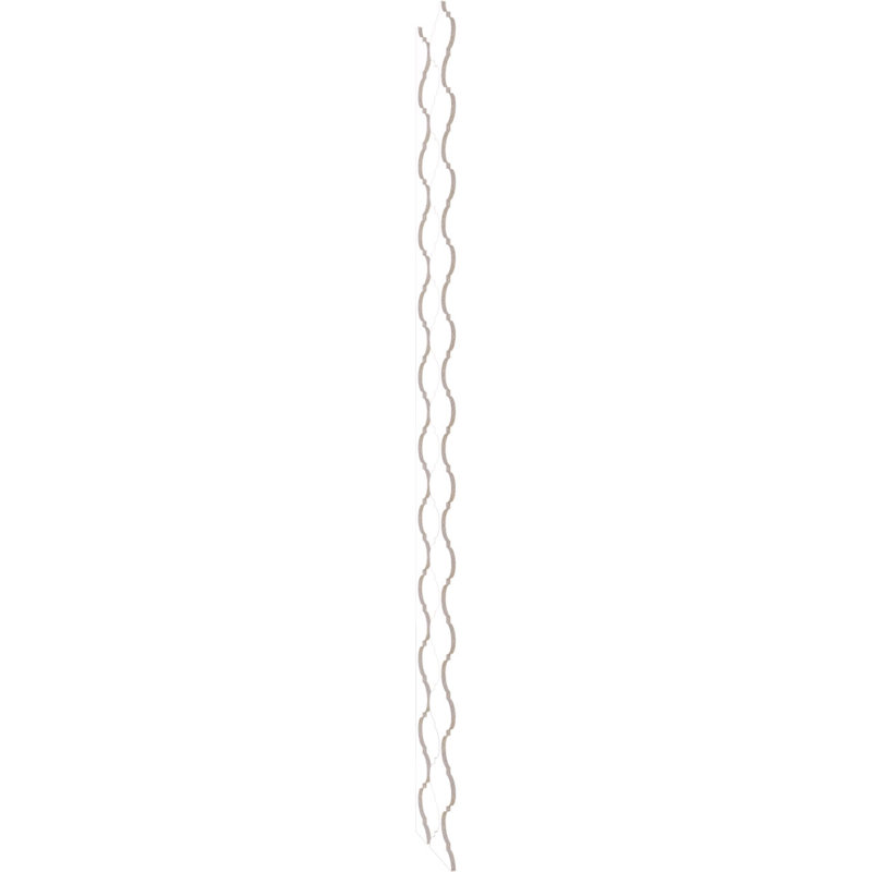 Ensemble de panneau mural décoratif à lattes réglables en PVC Marrakesh, H 94 po x l 7,12 po x P 0,5 po