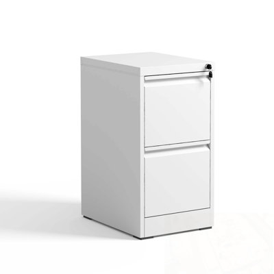 Metal Vertical File Cabinet With Lock And 2 Drawers