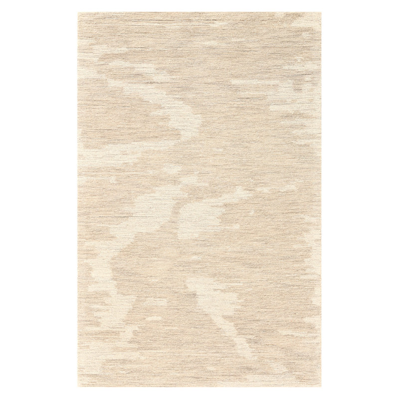 Tapis ivoire crocheté à la main Chappelka, Rectangle 2 pi x 3 pi