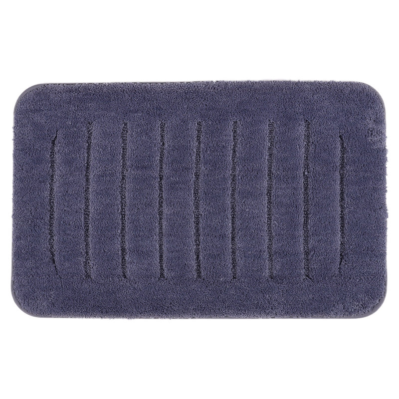 Tapis pour salle de bain Jignesh, Bleu marine, L 20 po x L 32 po