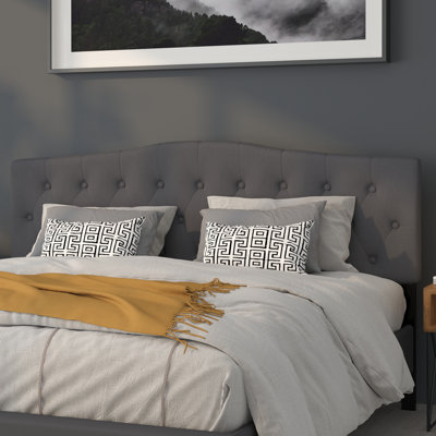 Ciriaca Arched Button Tufted Upholstered Headboard