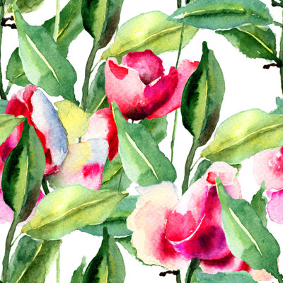 " Floral Seamless Pattern " by Ateli Painting Print
