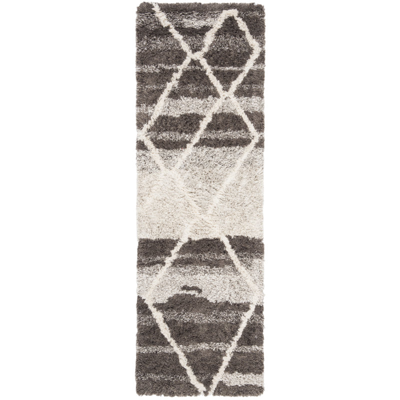 Probst Hand Tufted Wool Geometric Rug, Runner 2'3" x 8'