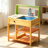 Outsunny Wooden Mud Kitchen for Kids, Outdoor Play Kitchen Playset with Realistic Faucet, Sink & Storage Shelves – Gift for Boys & Girls Ages 3-8