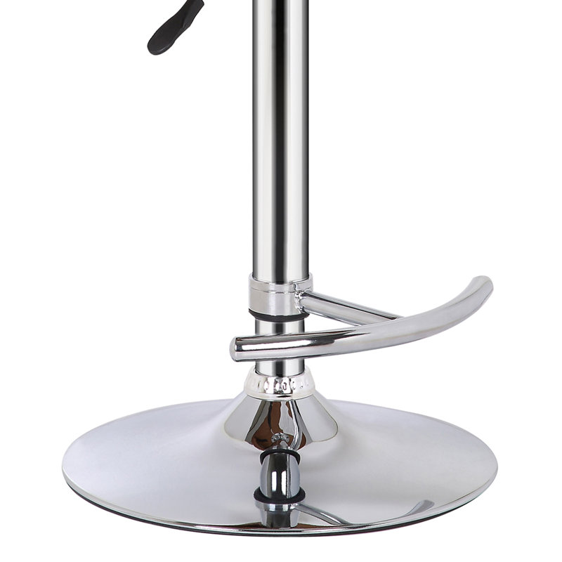 Langton Swivel Upholstered Adjustable Height Counter Stool, Black