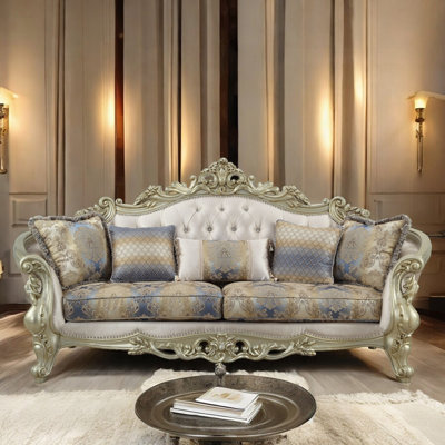 Gorsedd Contemporary Sofa With Plush Seating & 5 Accent Pillows