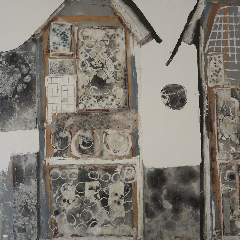 Reproduction sur toile tendue "Knchet Bee House I" par Erin McGee Ferrell, H 12 po x l 12 po