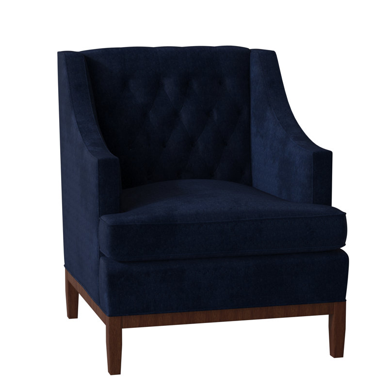 Carmel Tufted Armchair, Aubrey Aegean, Burnished Brown
