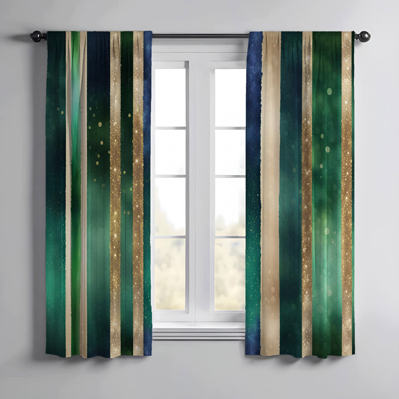 Paire de rideaux semi-transparents en polyester Riken, L 20 po x L 82 po
