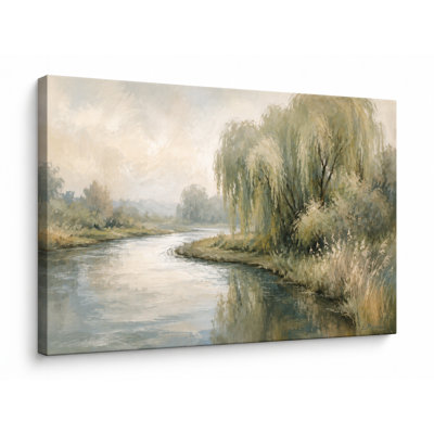 Soft Green Willow River Landscape Wrapped Ingwer