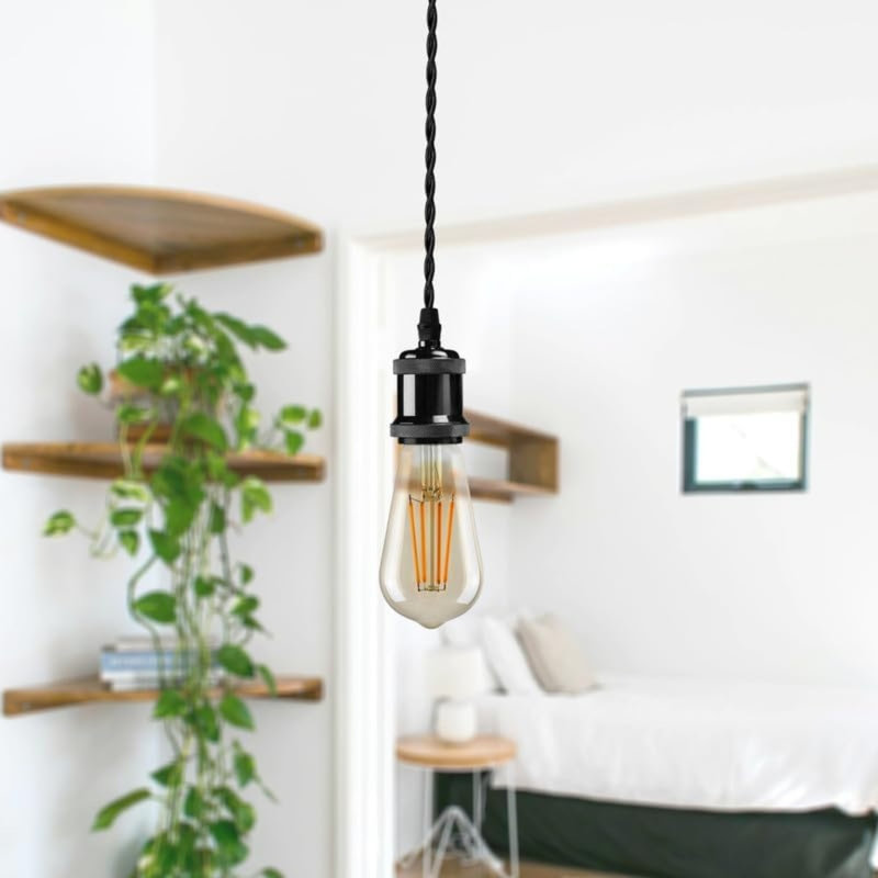 Annahy 1 - Light Single Pendant, Shiny Black