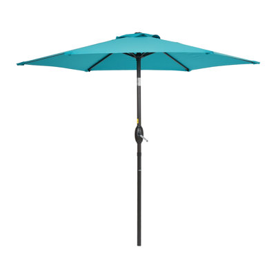 7.5FT Patio Market Table Umbrella, UV-Resistant Canopy And Tilt Button
