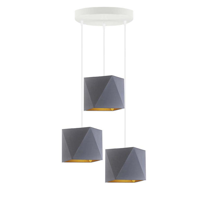 Ridgedale 3 - Light Cluster Pendant, Grey