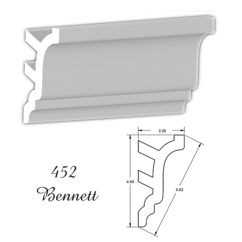 Moulure couronnée H 4,5 po x l 96 po x P 3 po