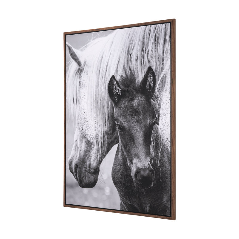 «The Foal» par Mercana Studio, toile encadrée texturée embellie à la main