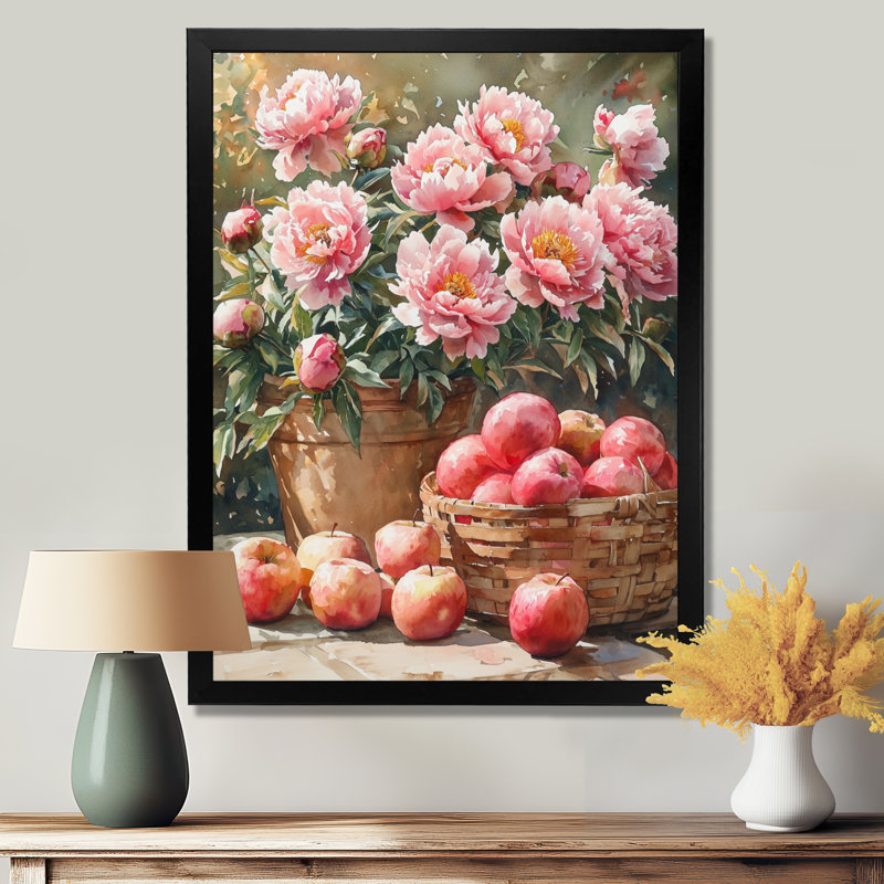 Birdsview - Floral Wall Decor, Single Picture Framed Print, Black, 20" H x 12" W