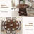 Extendable Round To Oval Dining Table For 4–6, Wooden Kitchen Table With Hidden Storage And Upholstered Chairs, Space-saving Dinner Table For Small Apartments-124587971