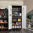 30 In. W X 71 In. H X 15 In. D 2-shelf Metal Freestanding Storage Cabinet With Multipurpose Pegboard In Gray And White