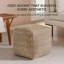 Pouf rembourré ottoman Teagan de 16 po brun foncé-412849823