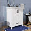 Meuble-lavabo de 24 pouces avec lavabo simple, 2 portes à fermeture douce, 1 tiroir divisé, 2 tablettes de rangement-5268236