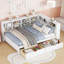 Lit de jour en bois avec 2 tiroirs et rangement - Conception pratique de la chambre à coucher-480237264-480237265
