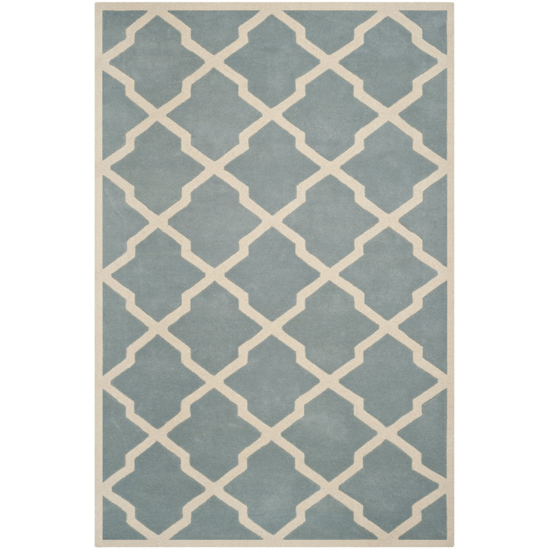 Phillipsdale Geometric Wool Hand Woven Area Rug, Rectangle 183 x 274 cm