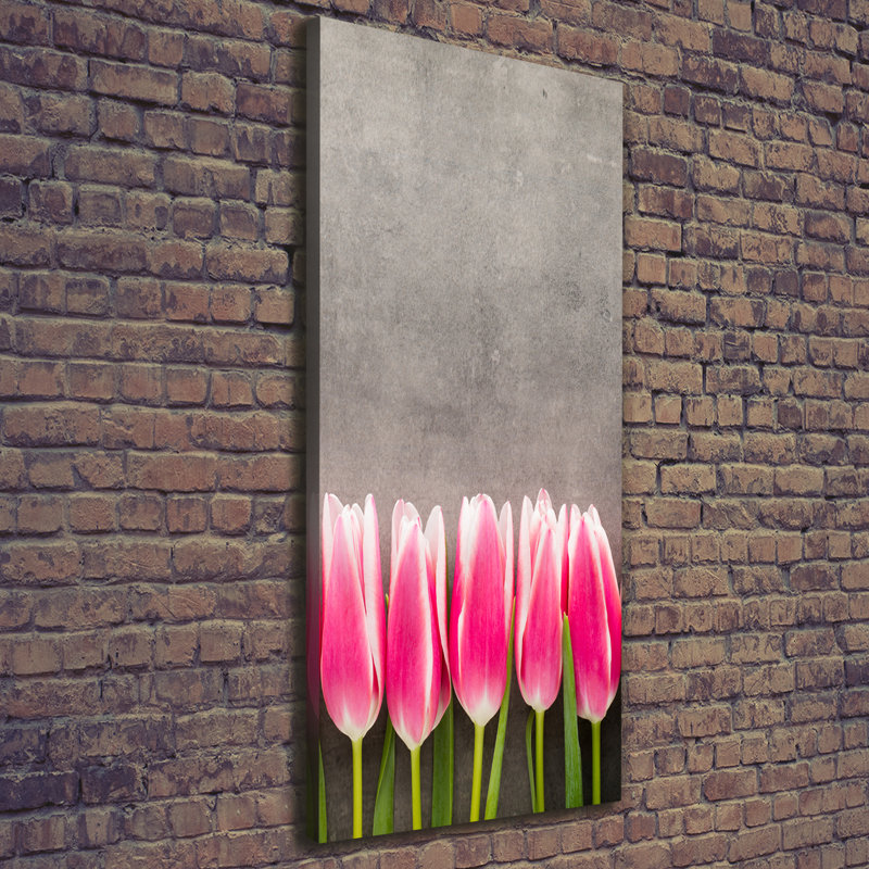 Pink Tulips - Wrapped Canvas Print