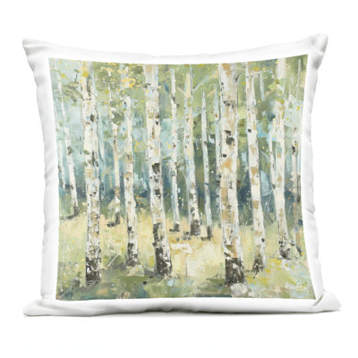 Stupell Industries Natural Birch Grove Design by LSR Design Studio Outdoor Printed Pillow