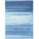Abstract Machine Washable Polyester/Cotton Area Rug in Blue