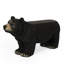 Banc extérieur en béton noir mat avec motif d'ours - sans assemblage, banc de 10,98 po x H 16,07 po