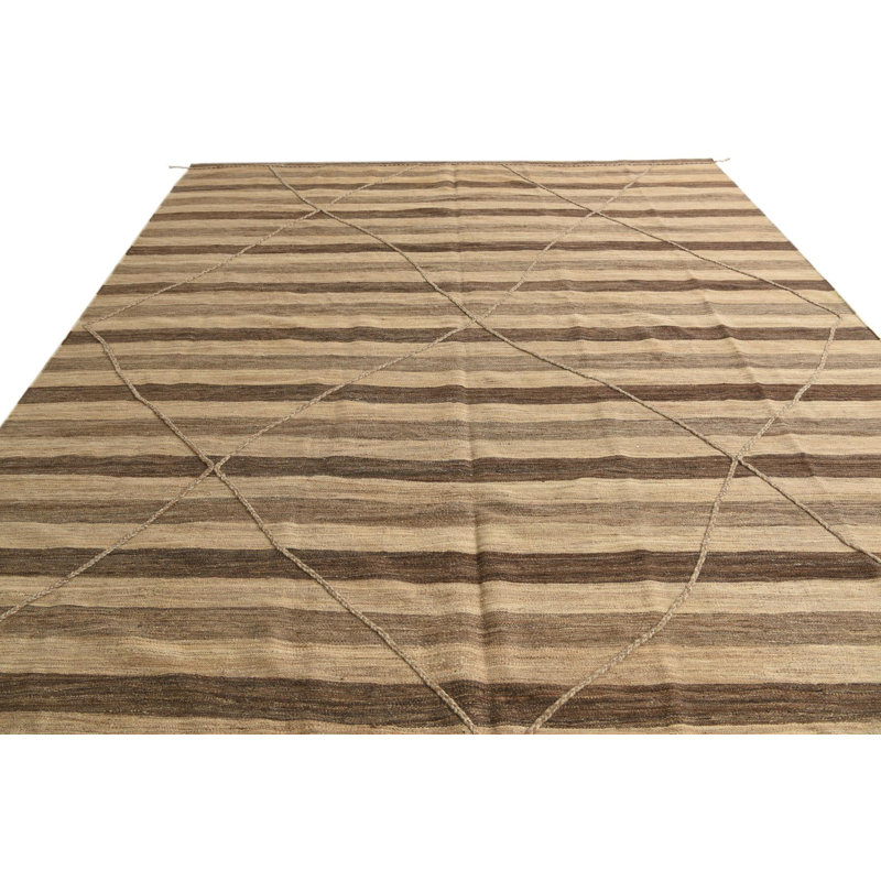 Tapis brun clair et brun Parra