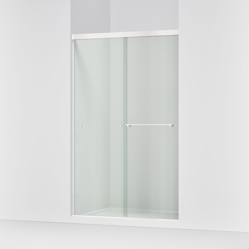 Revel 47.63" x 76" Double Sliding Shower Door with CleanCoat® Technology, Bright Polished Silver