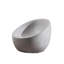 Fauteuil gris à assise simple (petit) - Matériau composite Terrafab