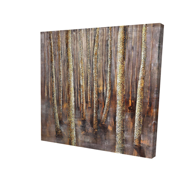 The Dark Forest Brown Canvas | Home Decor Landscape Trees