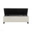 Banc de rangement avec repose-pieds capitonné / charnière de sécurité - beige-130176350