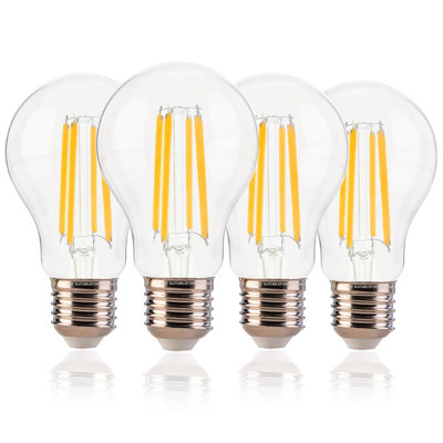 A19 Dimmable LED Light Bulbs,100W Equivalent, 2700K Soft White, E26 Base, Clear Bulbs